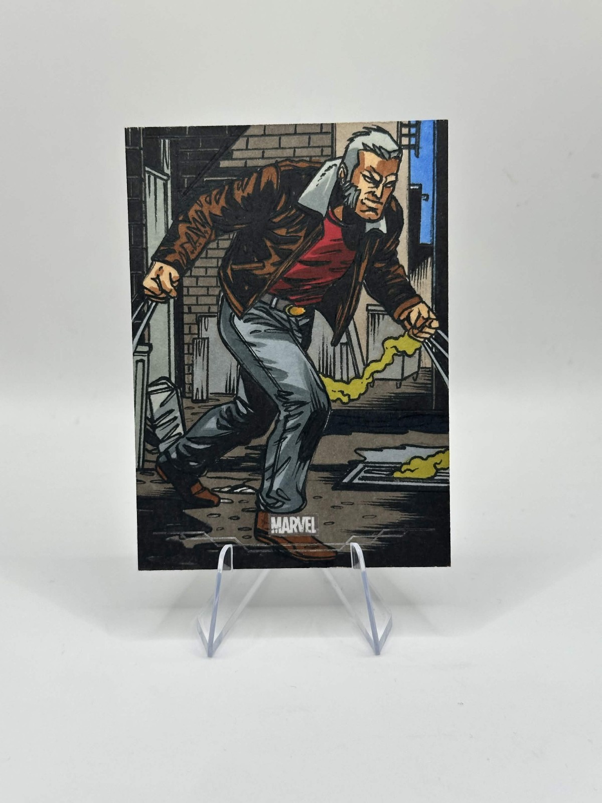 2026 Topps Marvel Neon Wolverine Comic Book Sketch Card Gabriel Tardivo 1/1