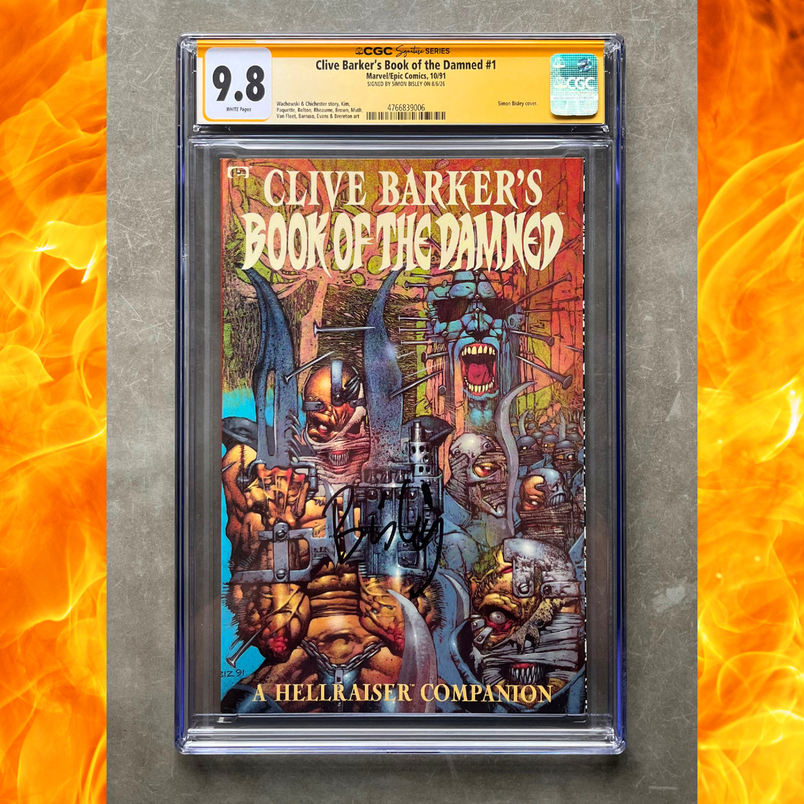 🔥 Clive Barker's Book of the Damned #1 CGC SS 9.8 SS Signed by Simon Bisley 🔥 🔥 Clive Barker's Book of the Damned #1 CGC SS 9.8 SS Signed by Simon Bisley 🔥