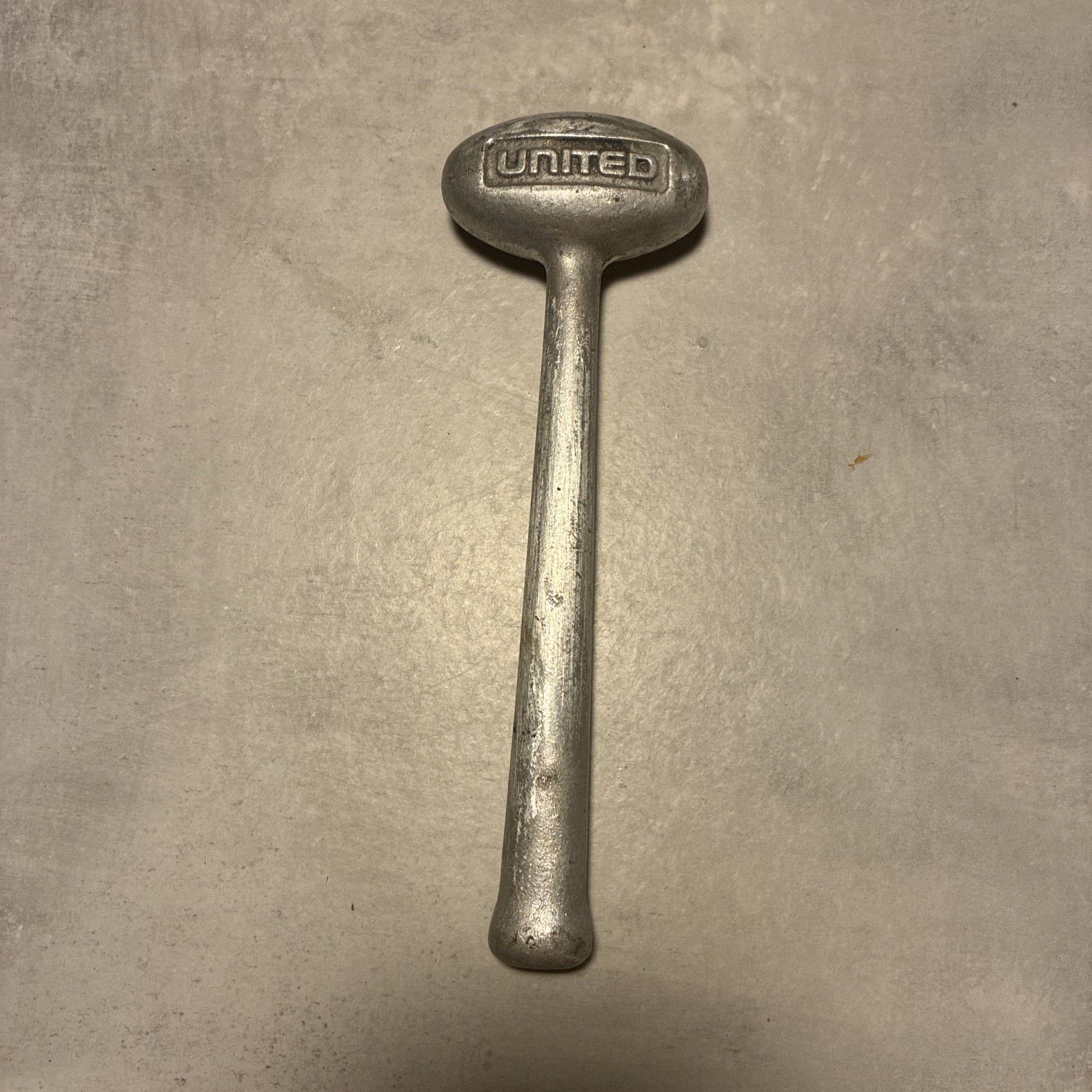 Vintage Cast Aluminum UNITED Airlines In-Flight Barware 7.75” Ice Breaker Hammer