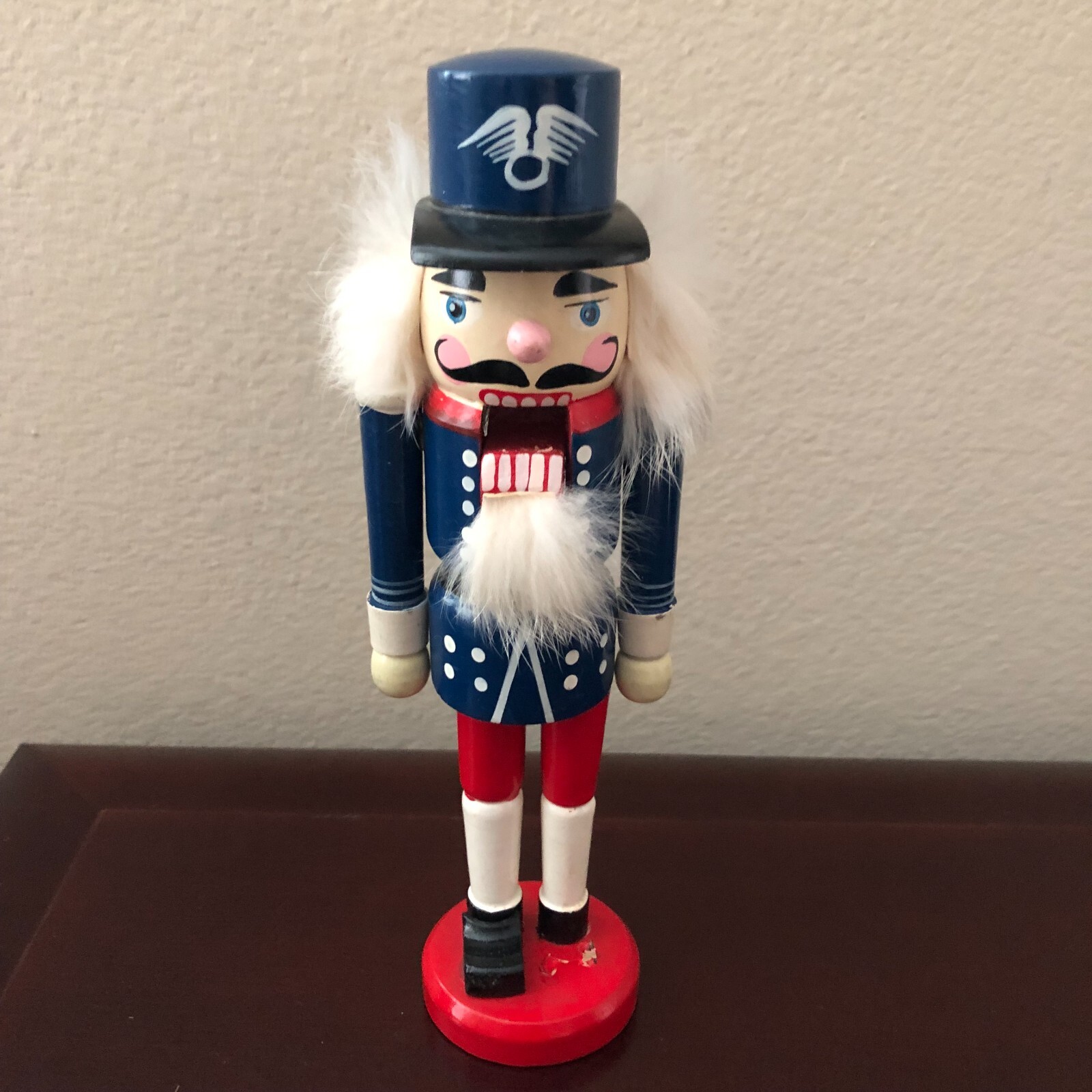Vintage French Guard Soldier Christmas Nutcracker Collectible Wooden