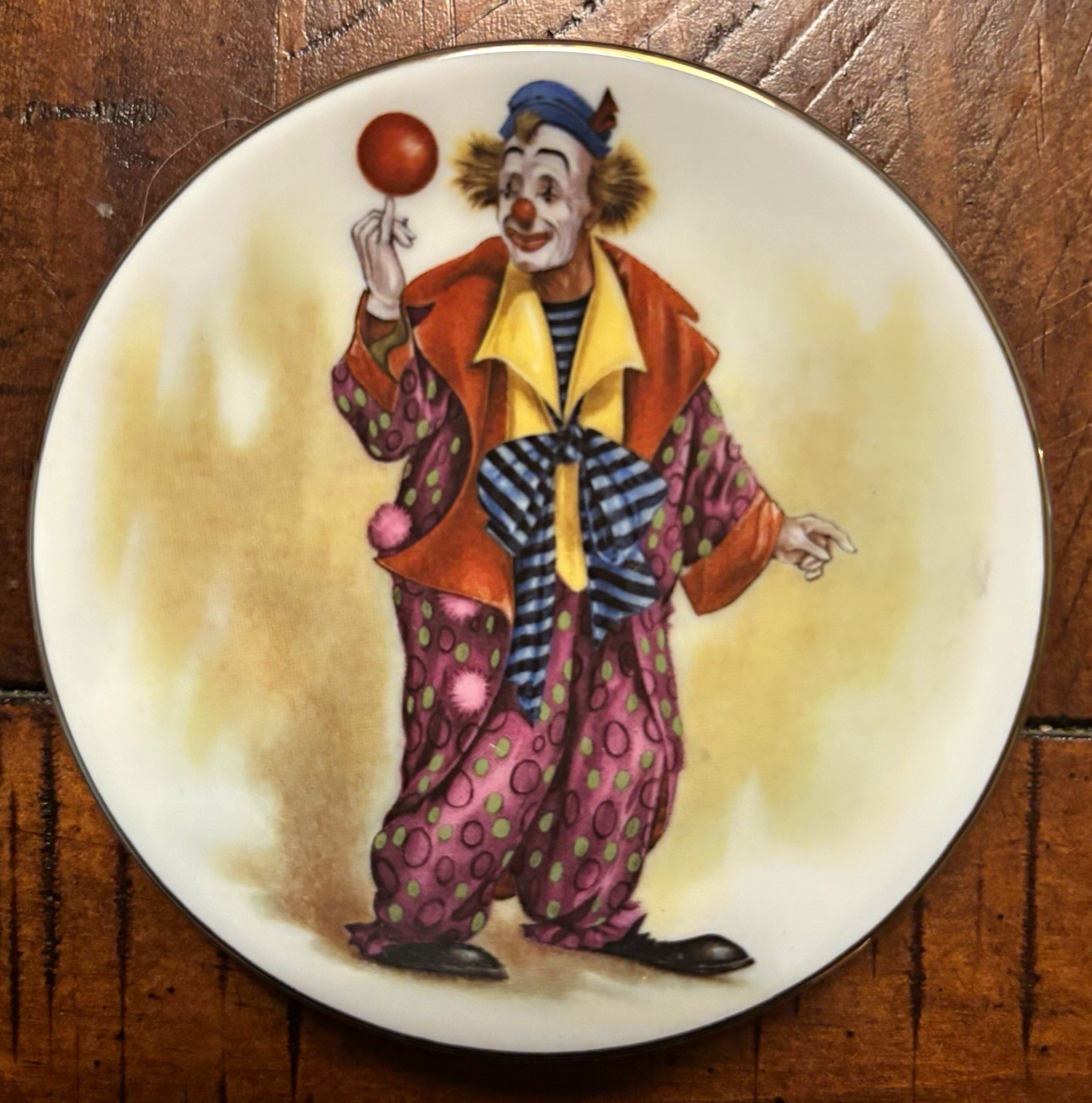 Vintage 1993 Hamilton Collection Authentic Miniature plate. “Clown Capers”