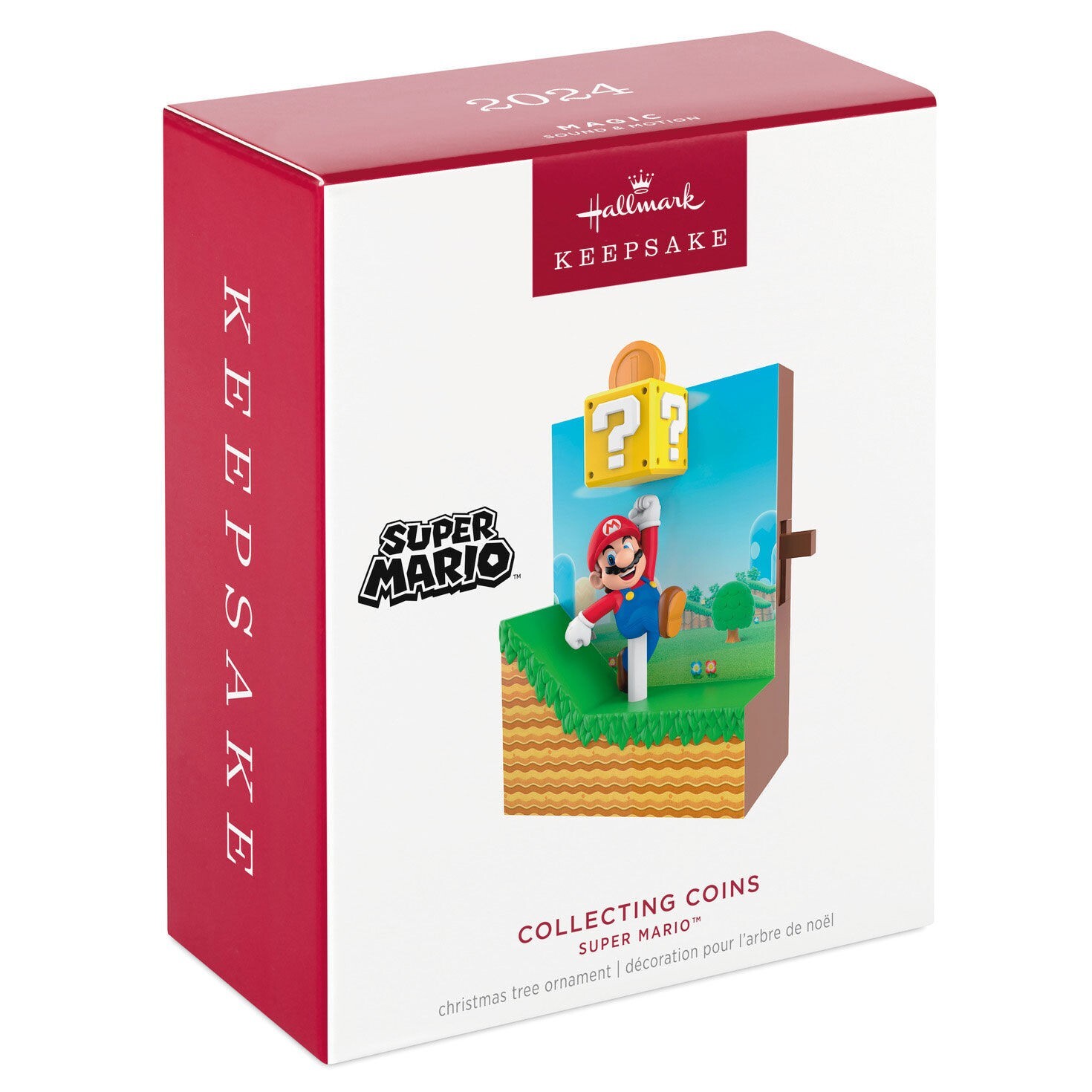 2024 Hallmark Nintendo Super Mario Collecting Coins Ornament With Sound & Motion