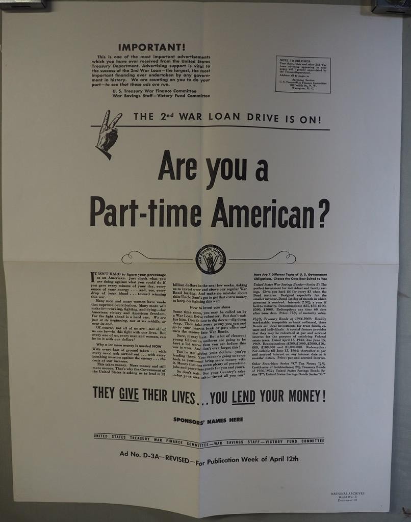 Are You A Part Time American? National Archives World War II Document 10