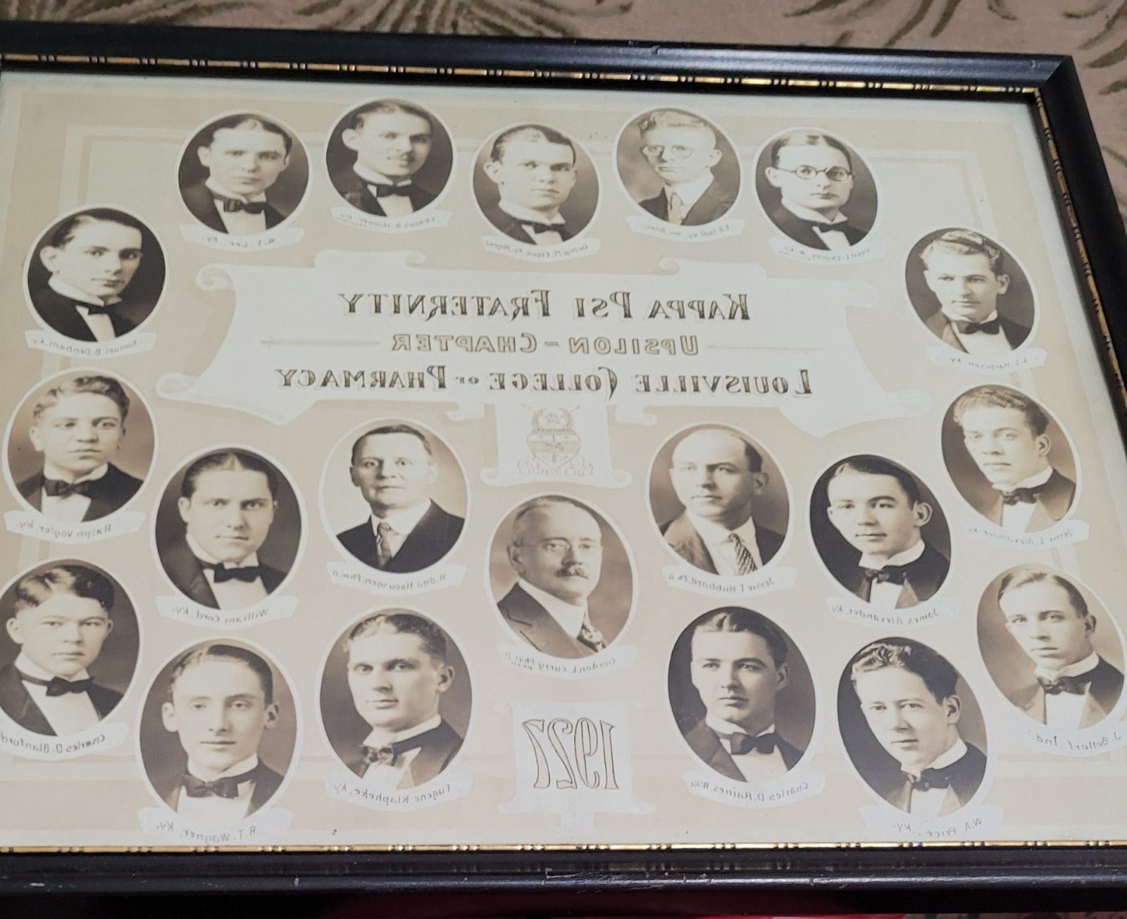 Antique 1927 Kappa PSI Fraternity College of Pharmacy Upsilon Louisville Photo