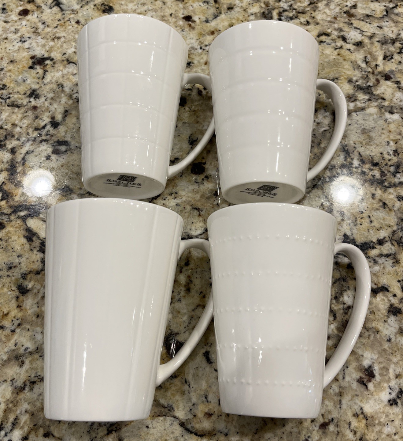 Set of 4 Roscher Fine Bone China “Felicity” Coffee Mugs ~ Beautiful