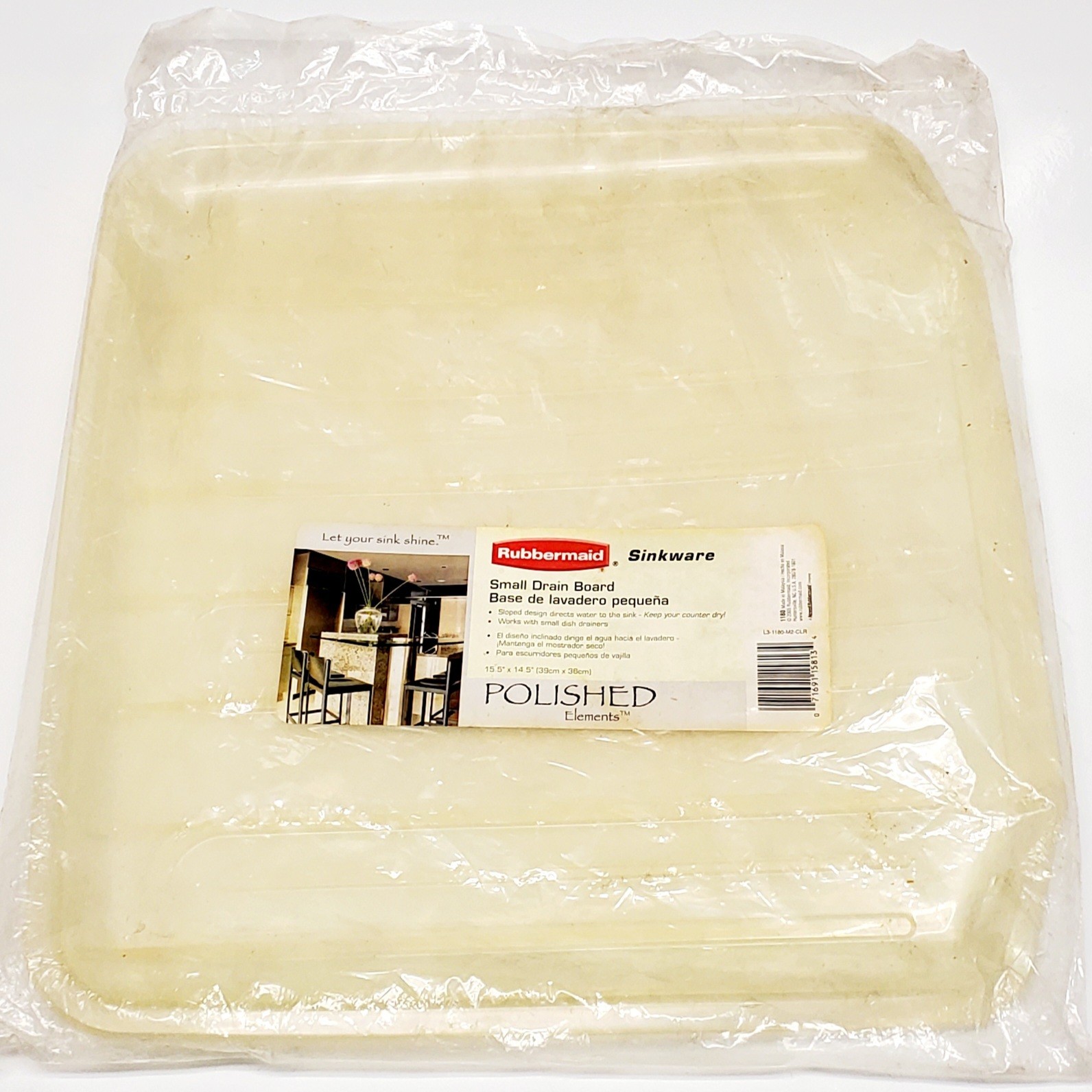 Rubbermaid Sloped Dish Drain Board No. 1180 Clear Drain Tray New 15.5\
