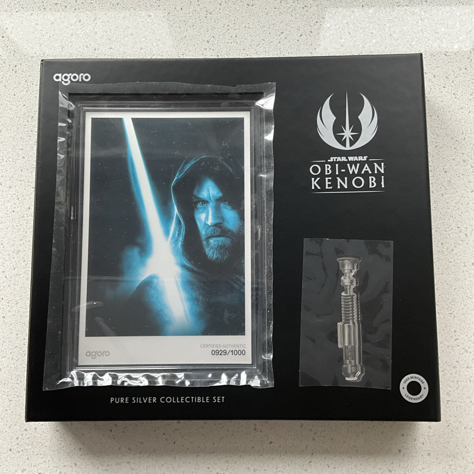 2026 Agoro Star Wars Obi-Wan Kenobi Lightsaber 1/2oz + 5g .999 Silver Set /1000