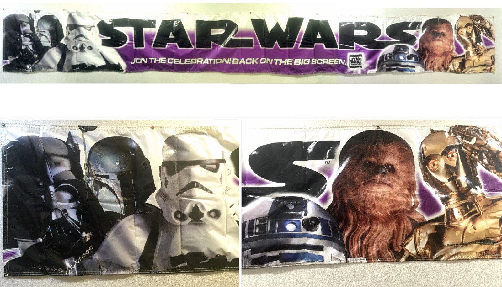 HUGE 23’ x 3’ FOOT Star Wars Trilogy Special Edition 1997 Vinyl Banner Taco Bell