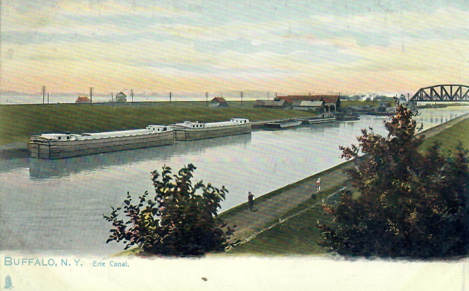 View on the Erie Canal Buffalo NY New York  Raphael Tuck & Sons