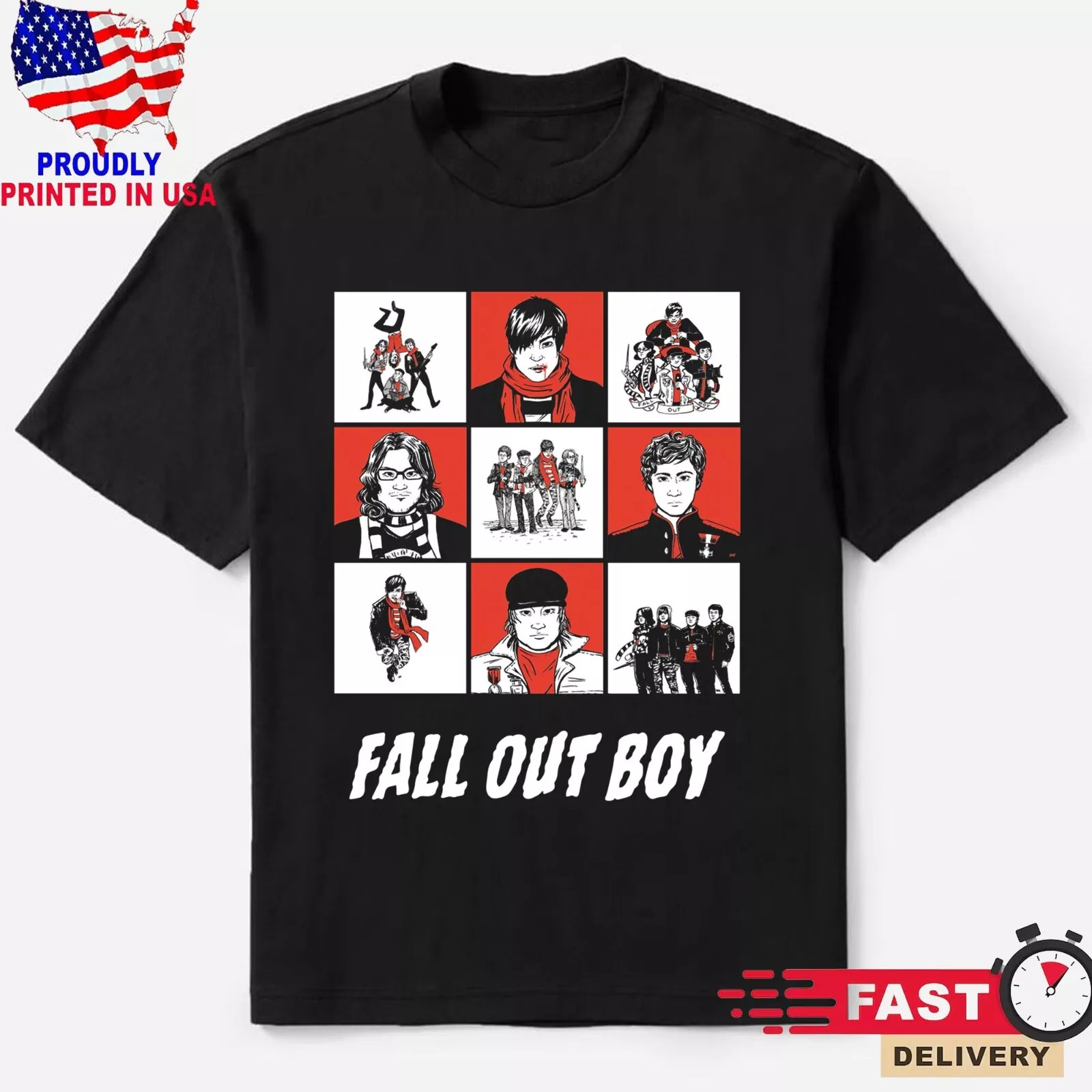 Rare Fall Out Boy band gift Gift For Fans Men S-5XL Tee 1HN319
