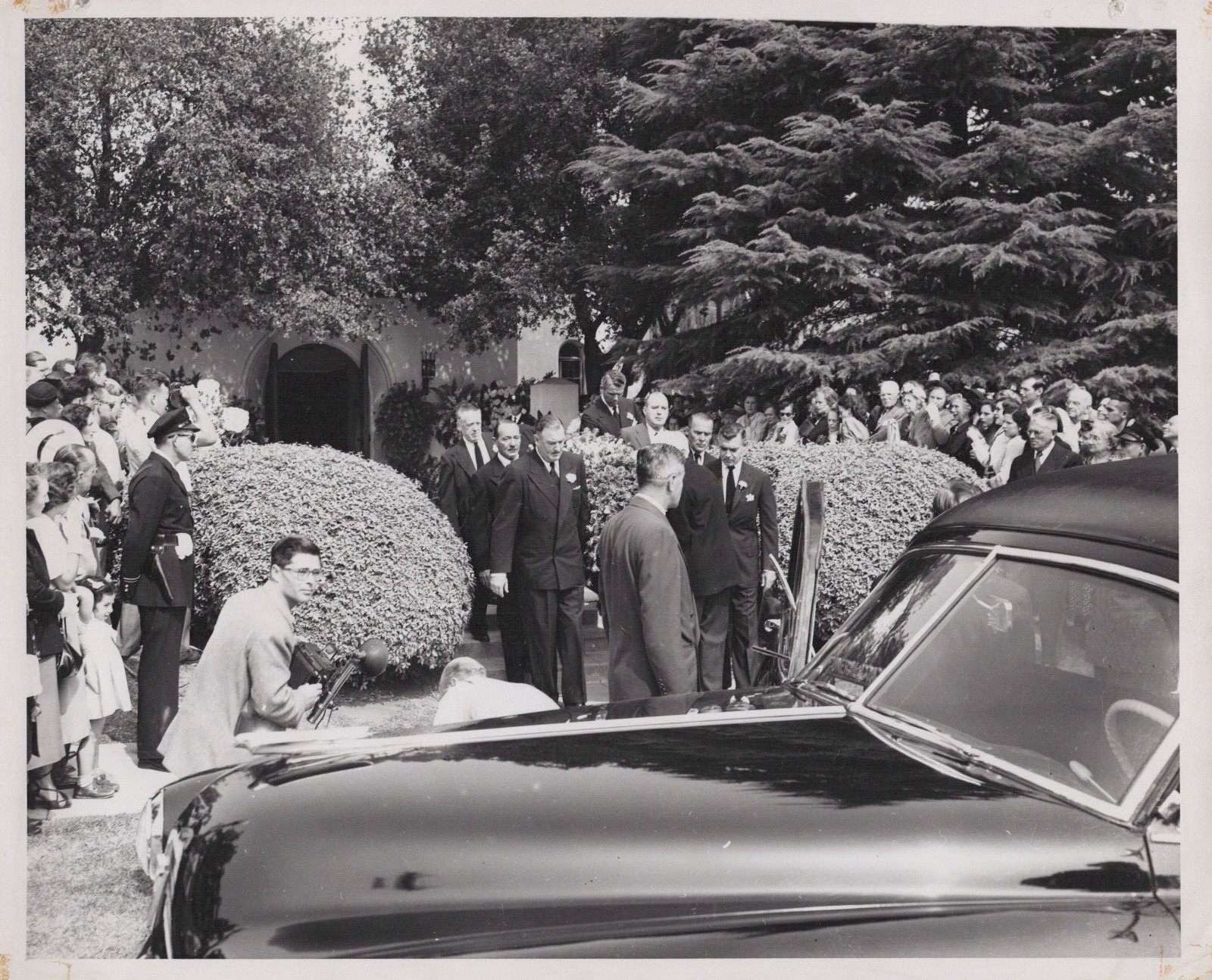 1949 HOLLYWOOD Clark Gable AT FRANK MORGAN FUNERAL CASKET PORTRAIT Photo 420
