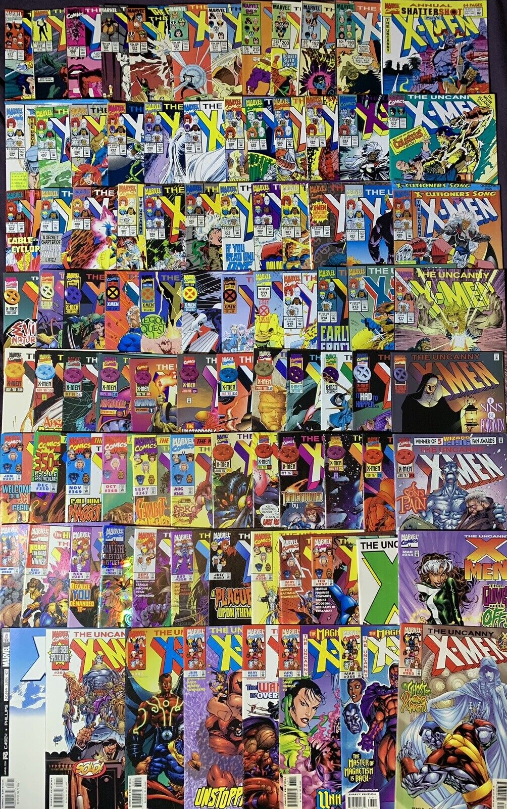 Uncanny X-Men Huge Lot #190-407 (92 Books) Lots Of 1st Appearances Marvel Keys