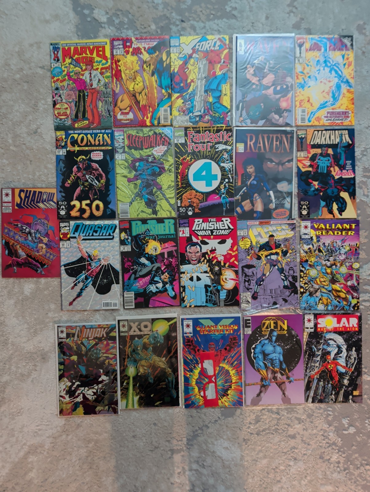 Vintage 90s Comic Book Valiant Holo  Lot Of 21 G To VG - Xo, Zen, Ninjak, Solar