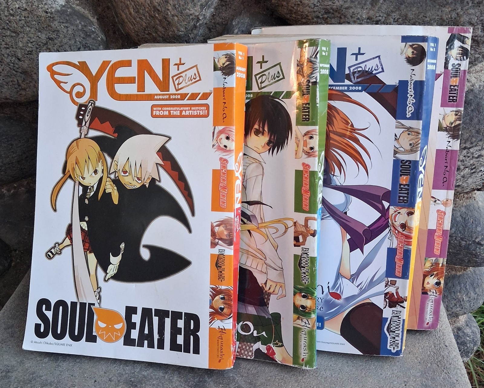 YEN Plus Shojo Magazines 2008  Lot of 4 -  Aug,  Sept, Oct, & Dec issues manga