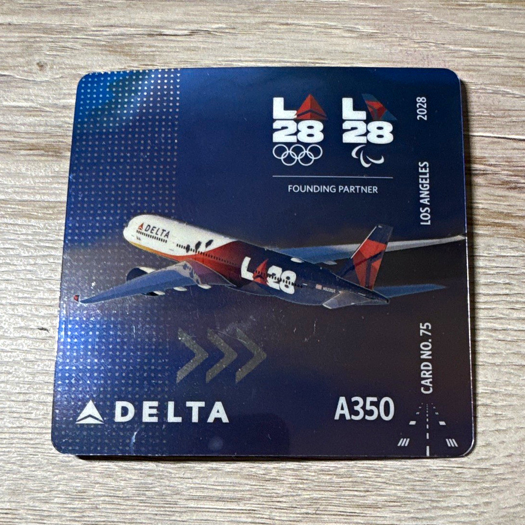 Delta Air Lines LA28 Los Angeles 2028 A350-900H Commemorative Card No. 75