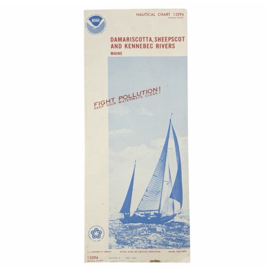 VTG NOAA Nautical Chart 13294 Maine Damariscotta Sheepscot Kennebec River