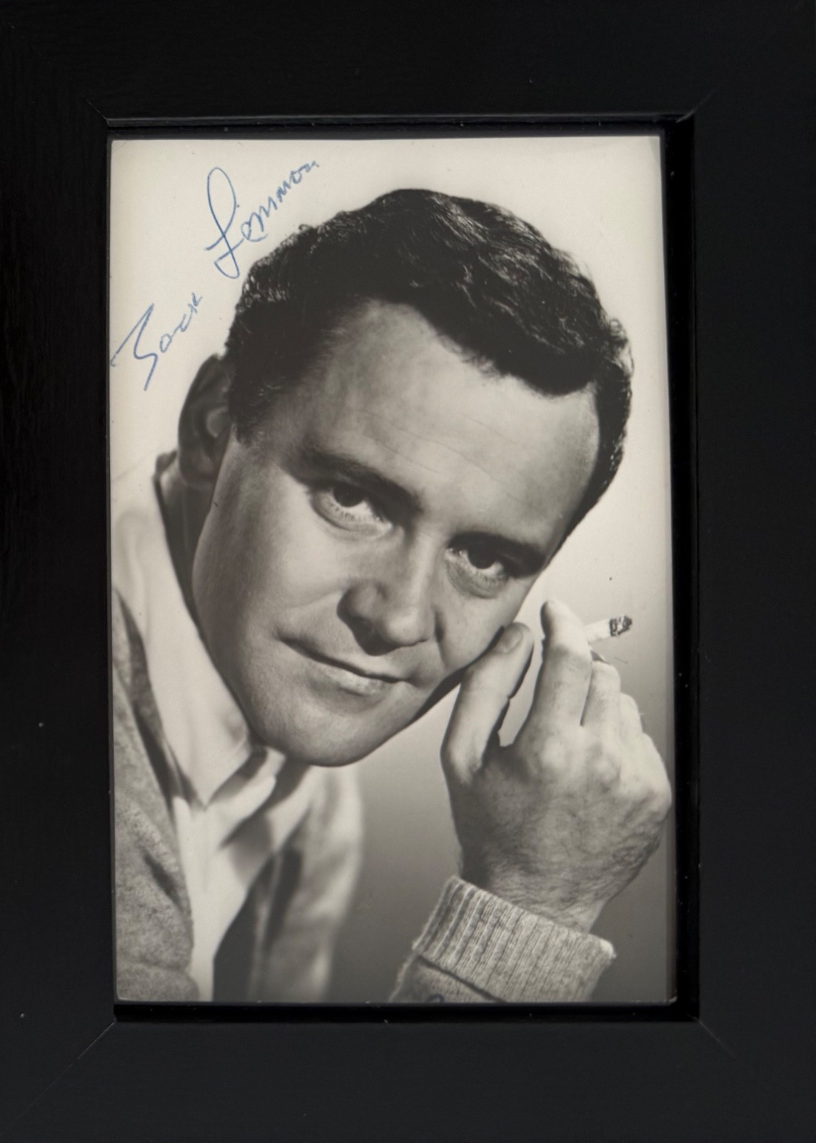 Jack Lemmon Iconic Film Actor, Framed Hand Signed Original Photo 15cmx10cm & COA