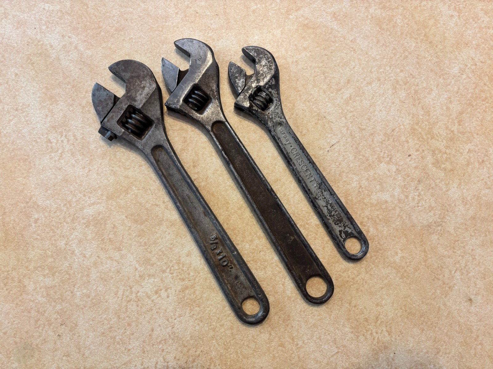 Vintage USA Crescent Xcelite ADJUSTABLE Wrench Lot OF  3