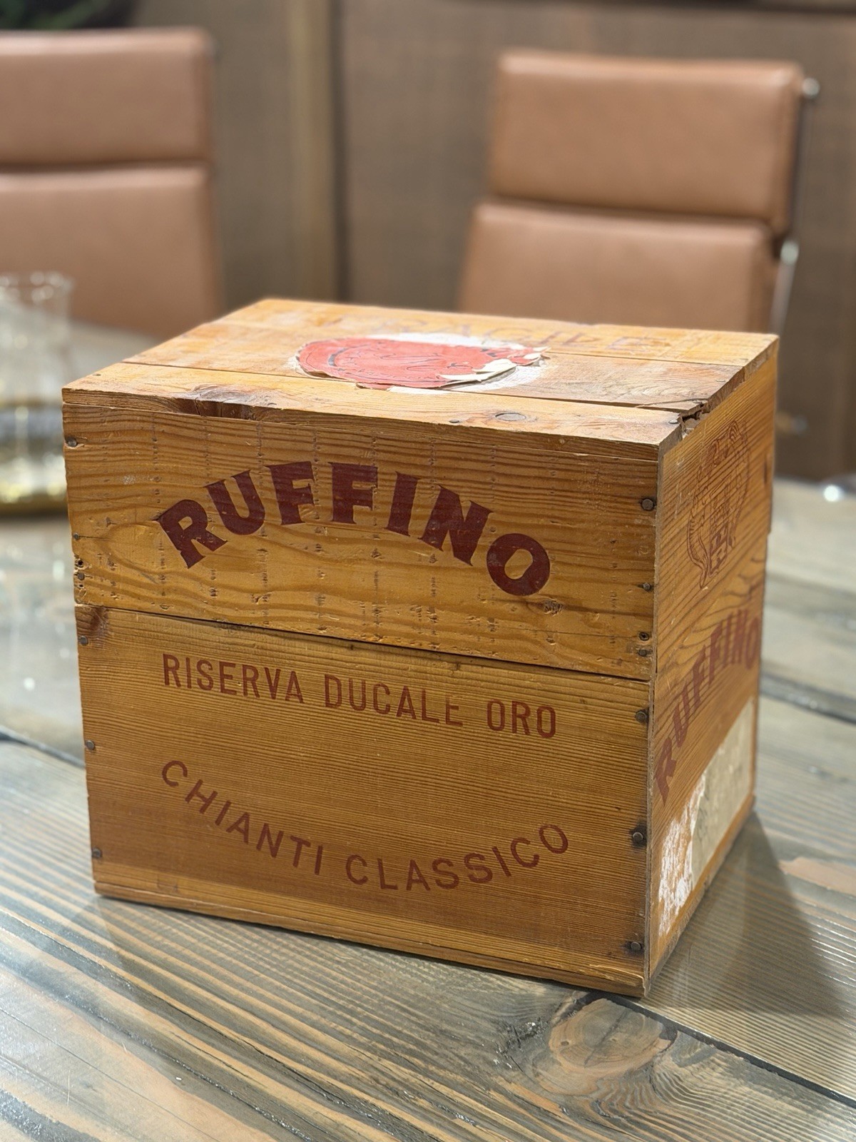 Vintage 1970 Ruffino Riserva Ducale Oro Chianti 12 Bottle Wood Wine Crate