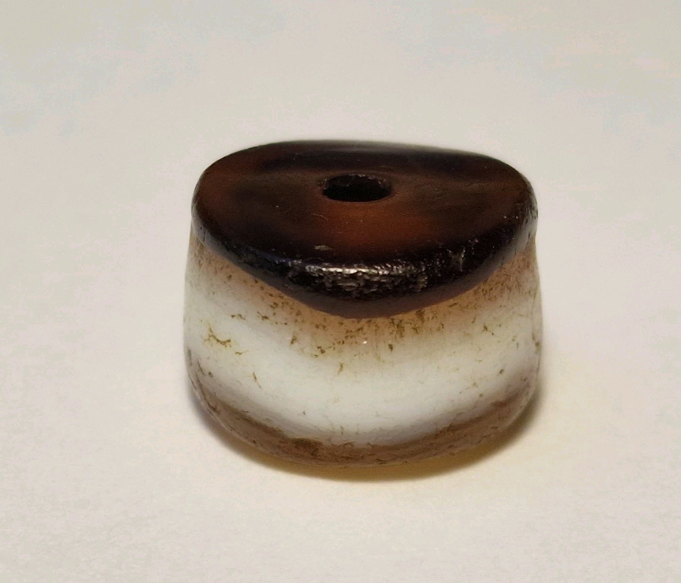 ANCIENT RARE INDO-TIBETAN CHUNG AGATE DISC BEAD