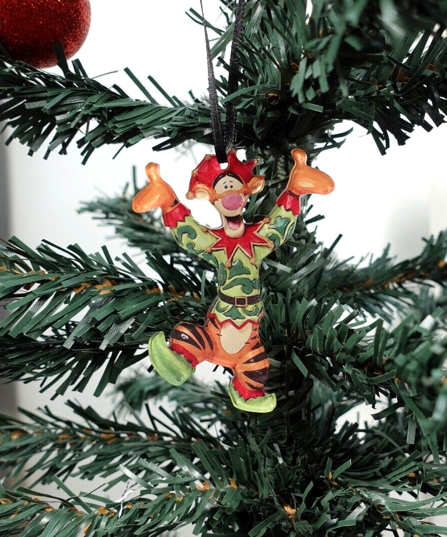 Disney Tigger Christmas Tree Ornament Winnie the Pooh Tiger Holiday Decor Elf 2D Disney Tigger Christmas Tree Ornament Winnie the Pooh Tiger Holiday Decor Elf 2D