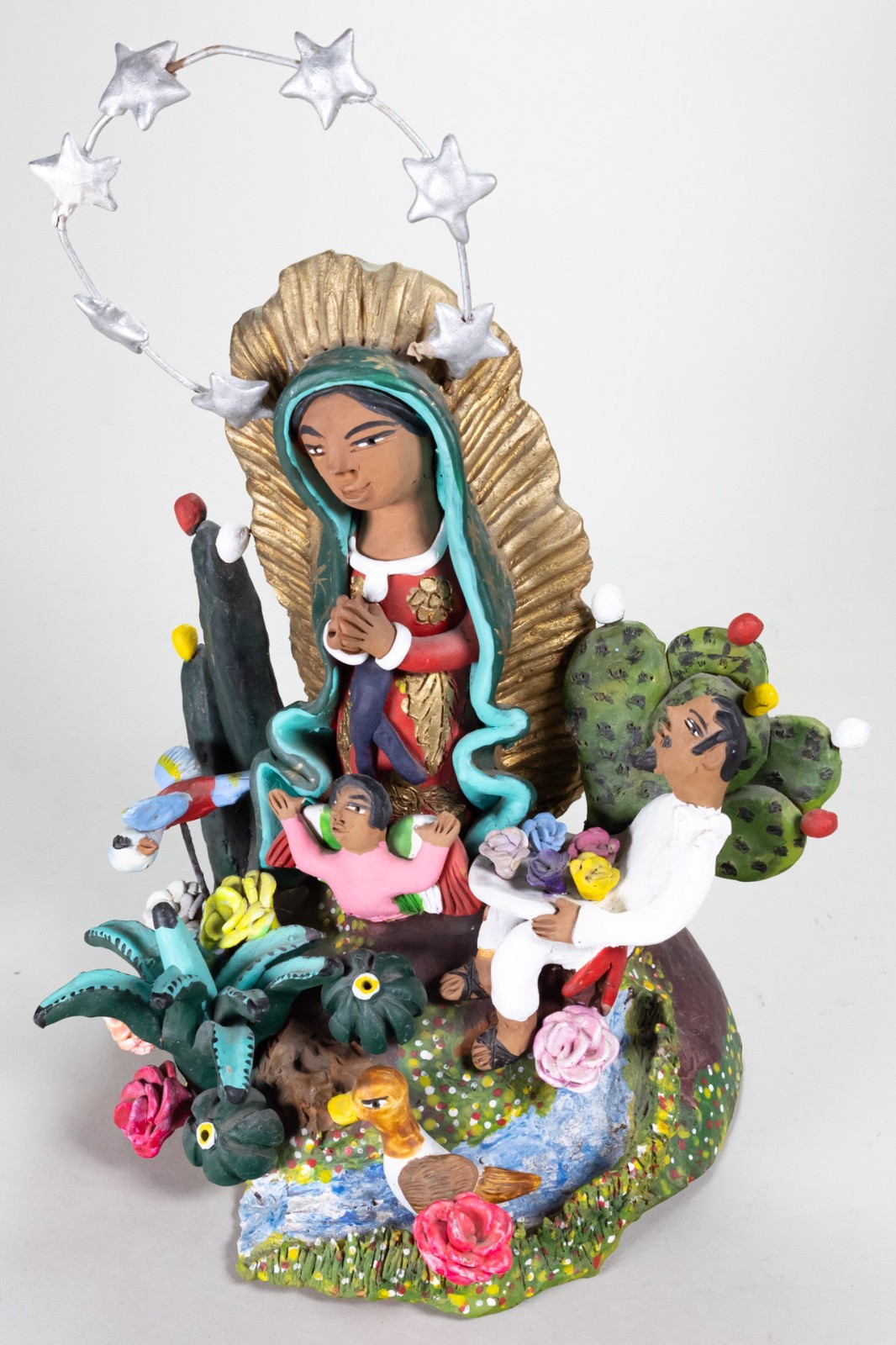 Vintage Josefina Aguilar Mexican Guadalupe Pottery Sculpture