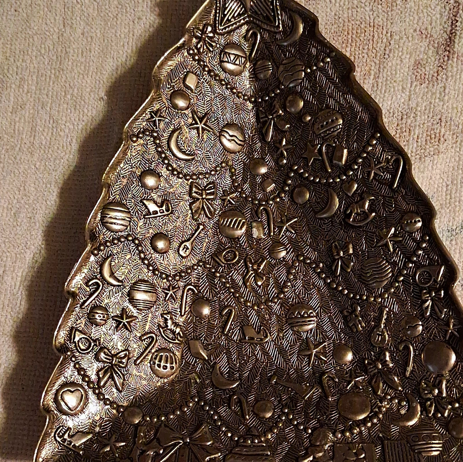 International Silver Company Silver Plate Christmas Tree Serving Tray