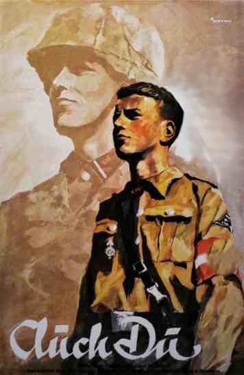 WW2 WWII German Third Reich Jugend Boy Waffen Elite Propaganda Poster Print