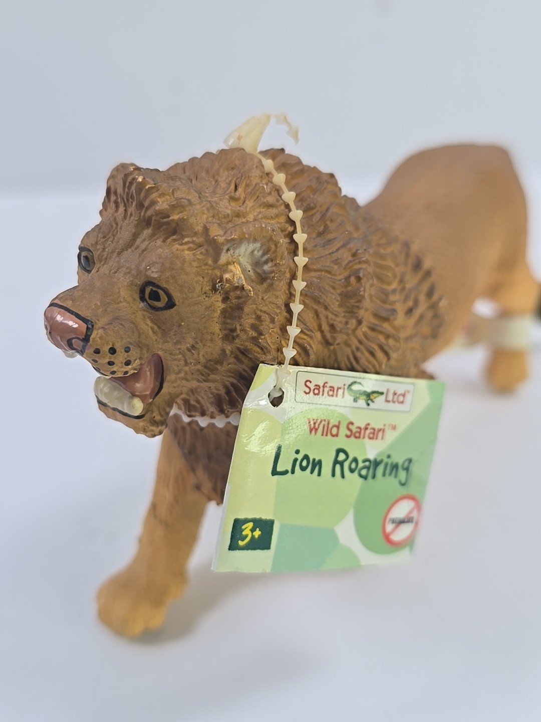 Safari Ltd Lion Roaring 2007 Retired Wild Safari Figure w/ Tag Vintage