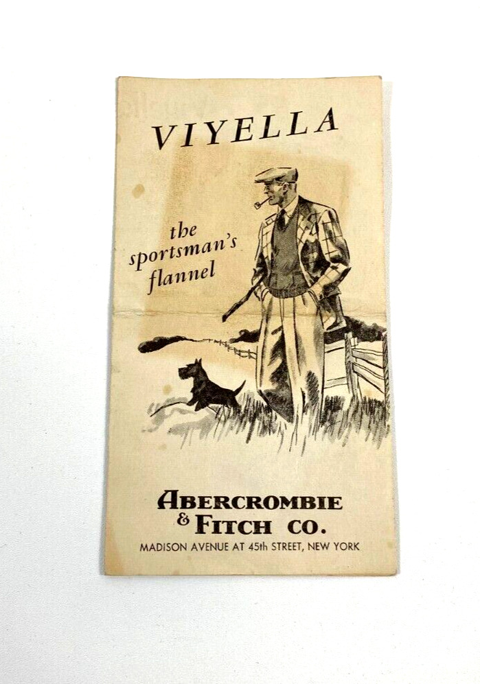 Vintage Abercrombie & Fitch Co. VIYELLA Flannel Brochure with Fabric Swatches NY