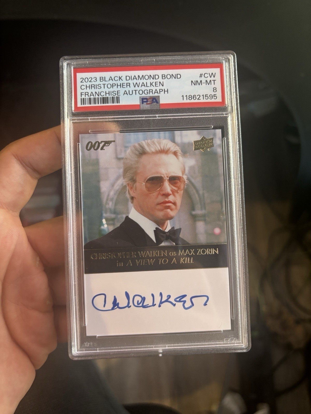 2023 Black Diamond Bond Christopher Walken Franchise Autograph 007 PSA 8
