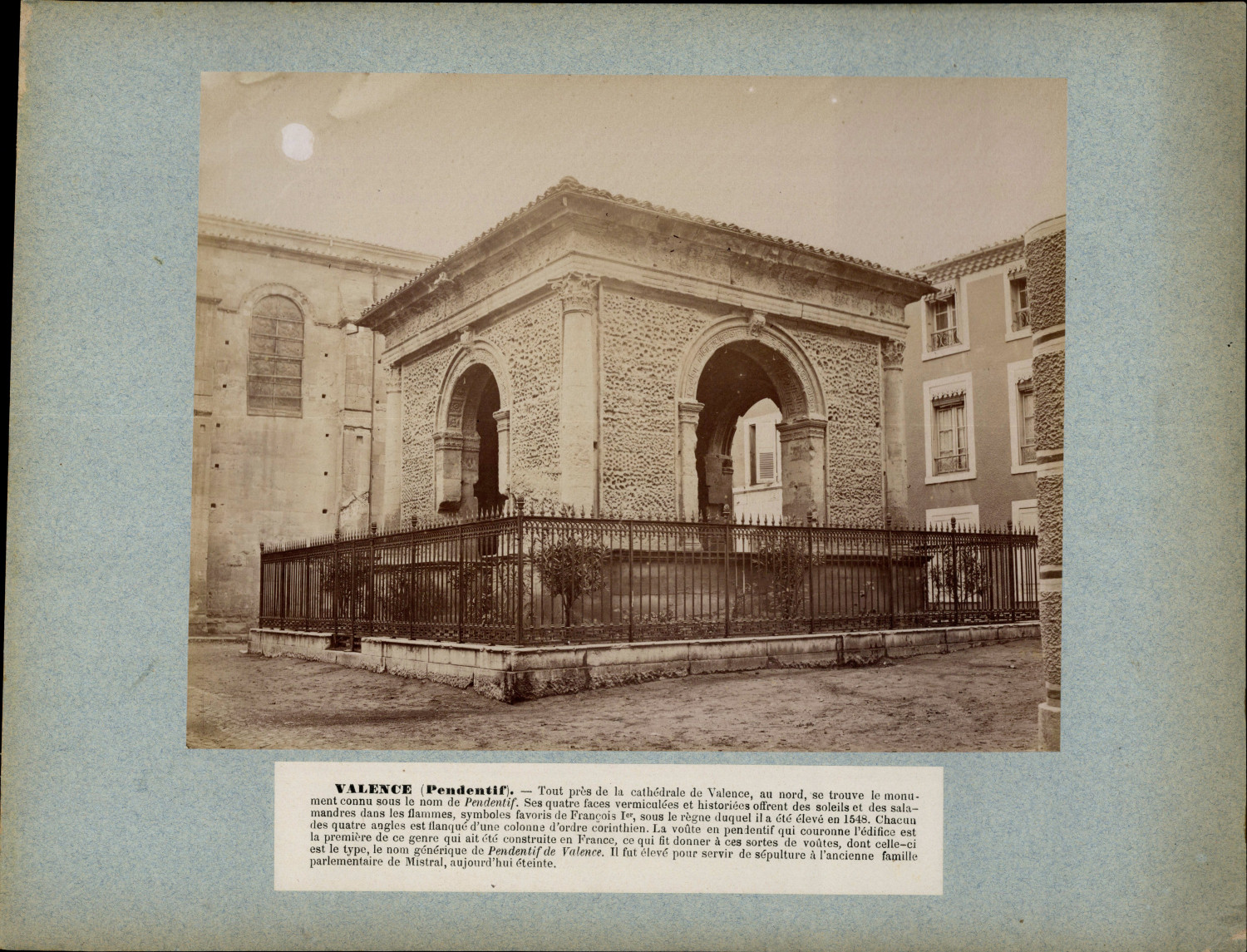 France, Valencia, Monument dit Pendant vintage print print print print d'era  