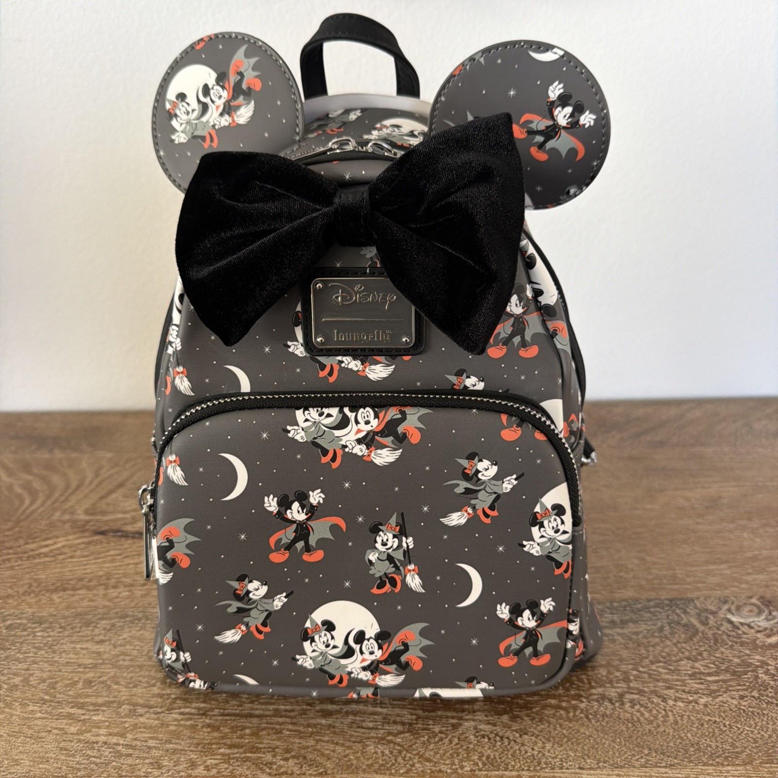 Loungefly Disney Vampire Mickey Minnie Halloween Witch AOP Mini Backpack NWT