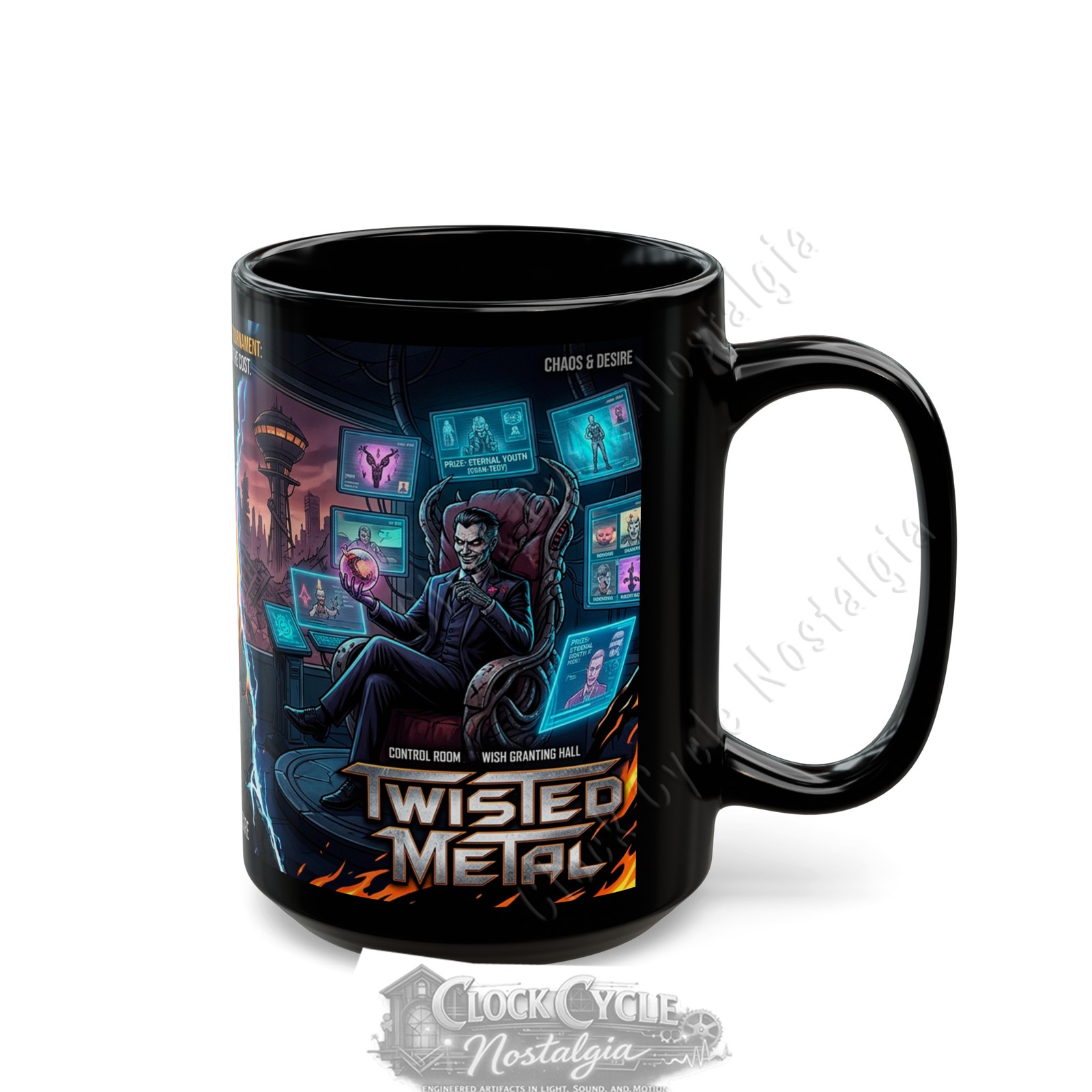 Twisted Metal PS1 Mug 11/15oz - Calypso & Sweet Tooth Combat Coffee Cup