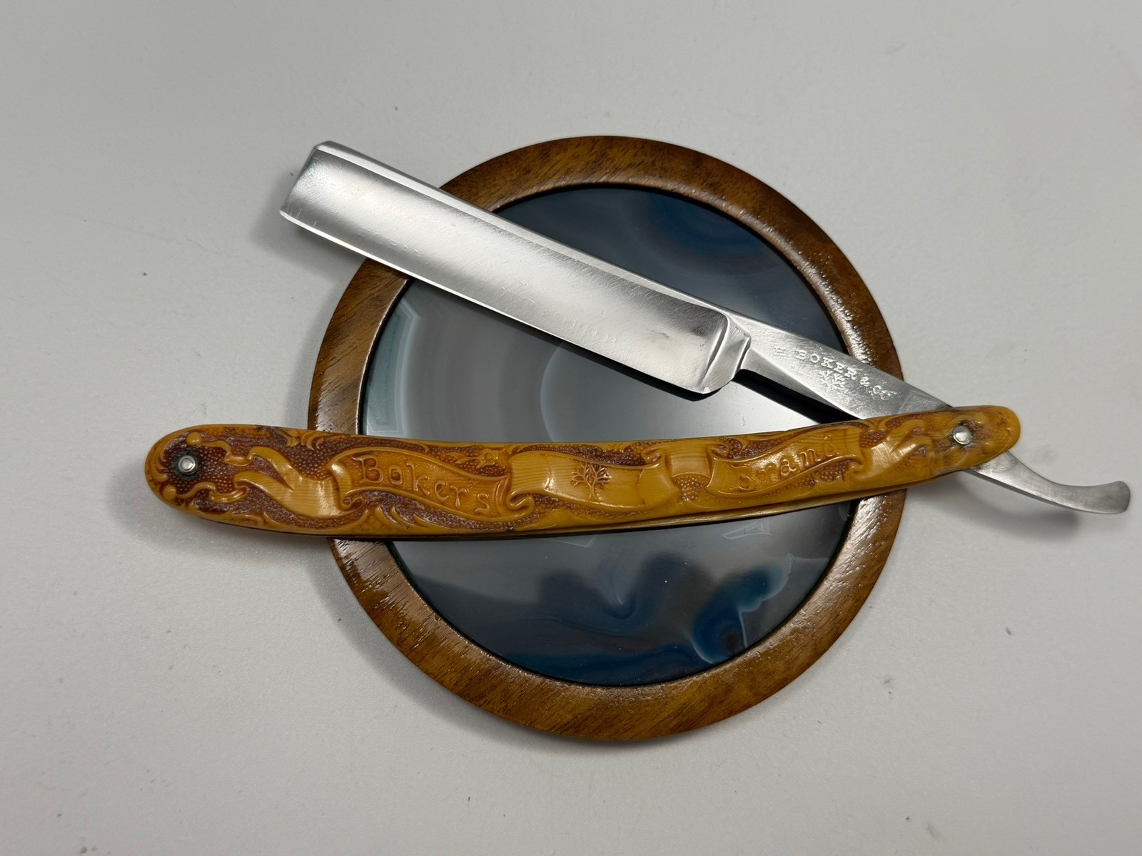 VIntage 9/16” Boker & Co. BOker BRand Straight Razor Shave Ready Germany 