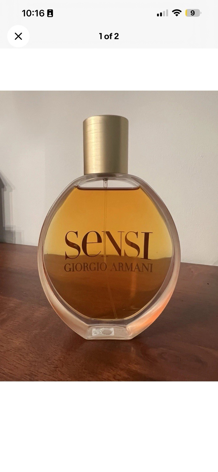 Giorgio Armani Sensi Eau de Parfum Natural Spray 100ml 3.4 FL OZ Perfume