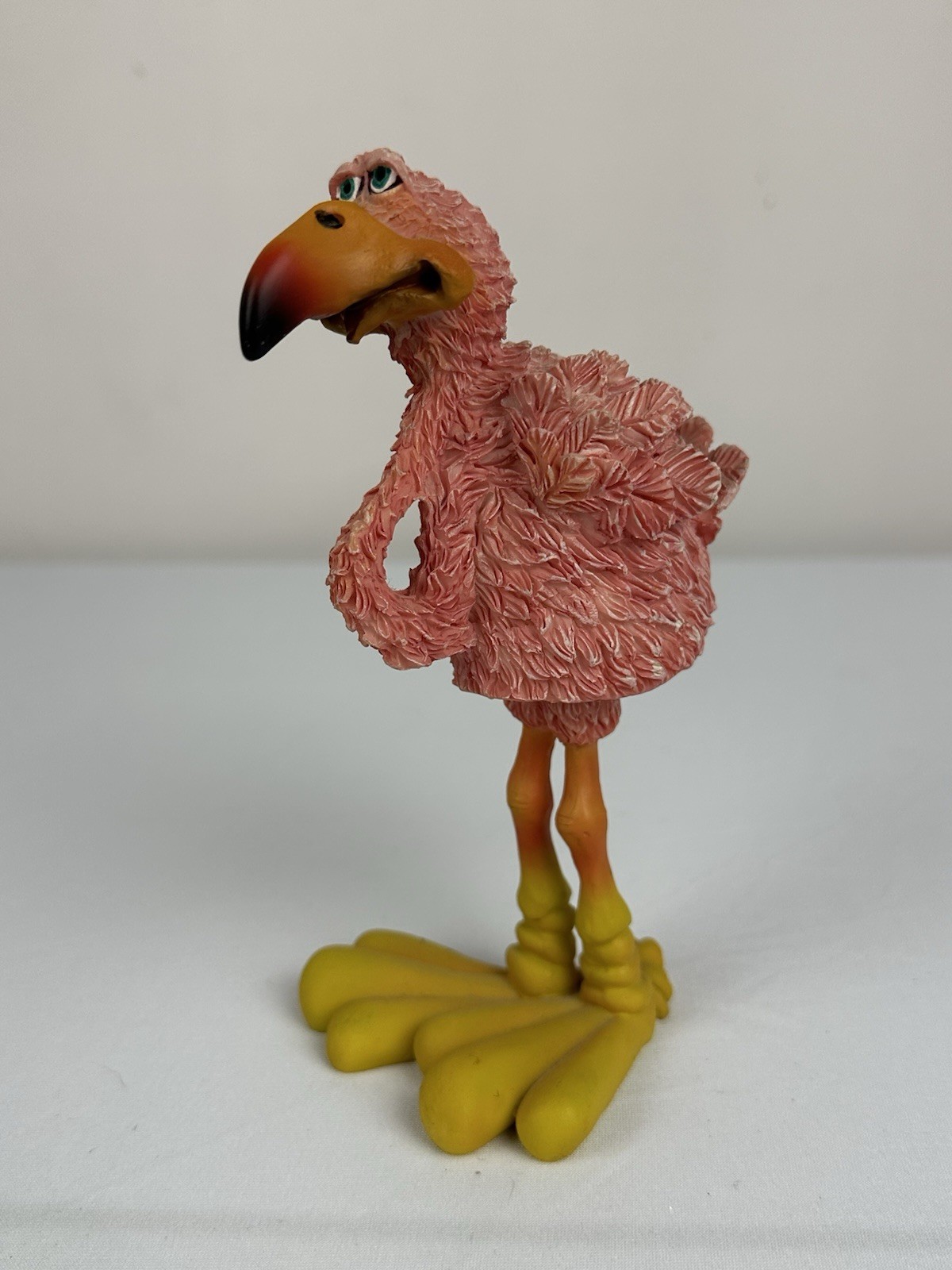 Vintage Douglas the Dodo Bird Figurine Whimsical Pink Textured Resin Bird Art...