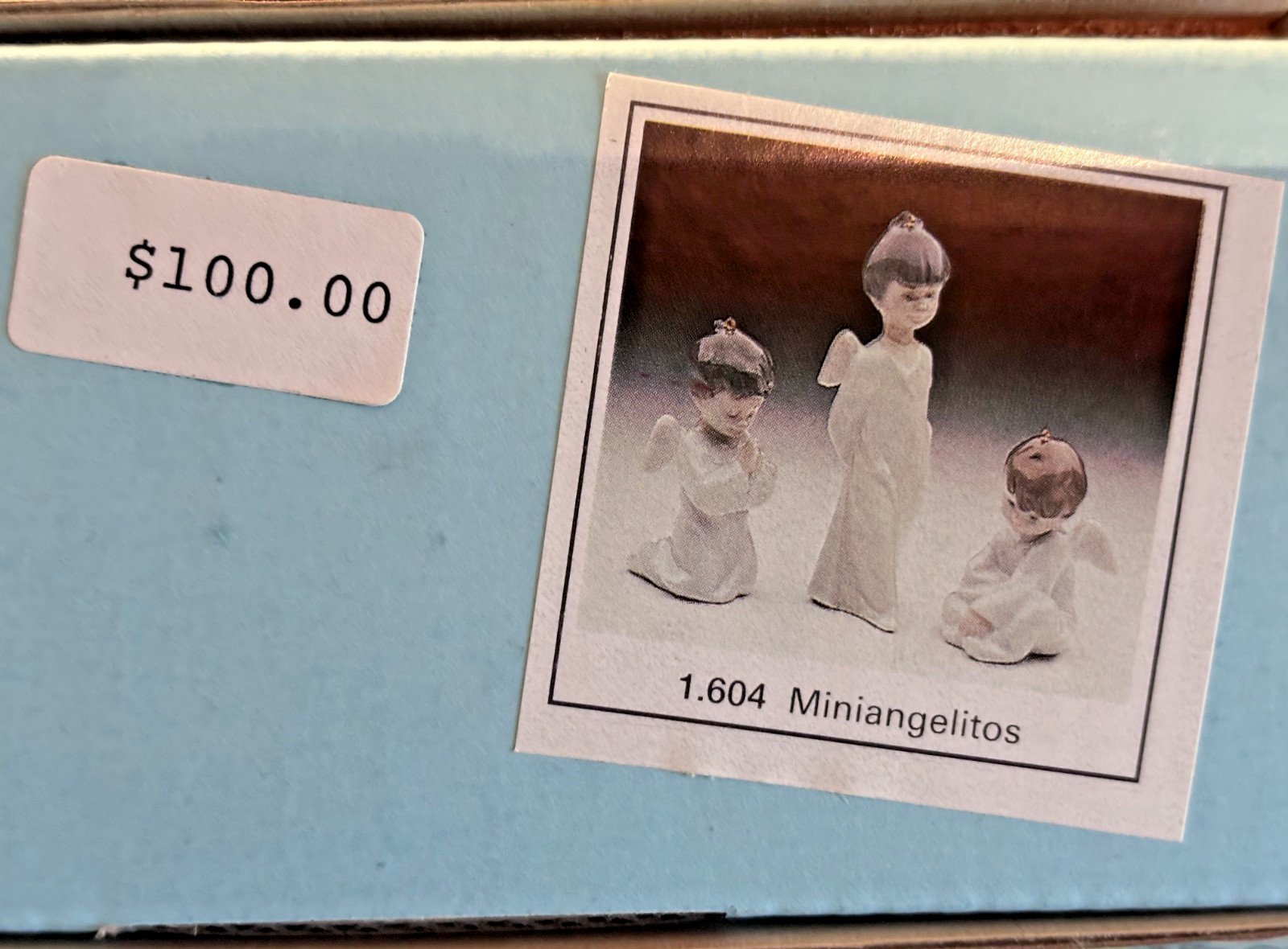 1988 LLADRO Miniangelitos Figurines Porcelain Set of 3  Ornaments w/Box #1604