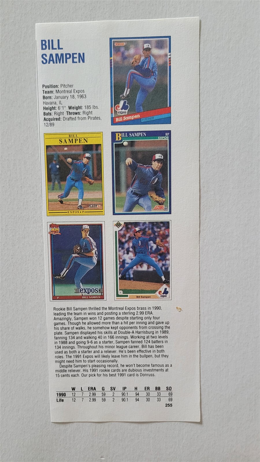Bill Sampen & Juan Samuel 1991 Baseball Publication International Bill Sampen & Juan Samuel 1991 Baseball Publication International