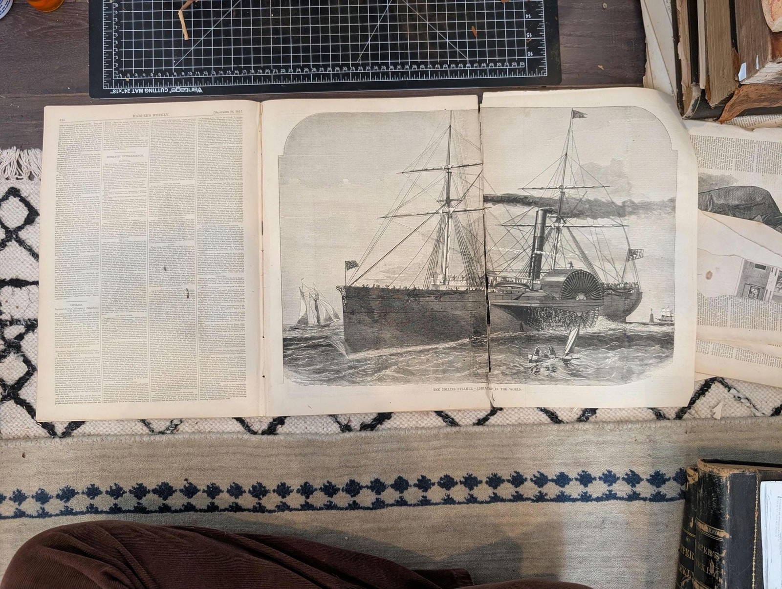 1857 SS Adriatic Harpers Weekly September 26 Central America Shipwreck