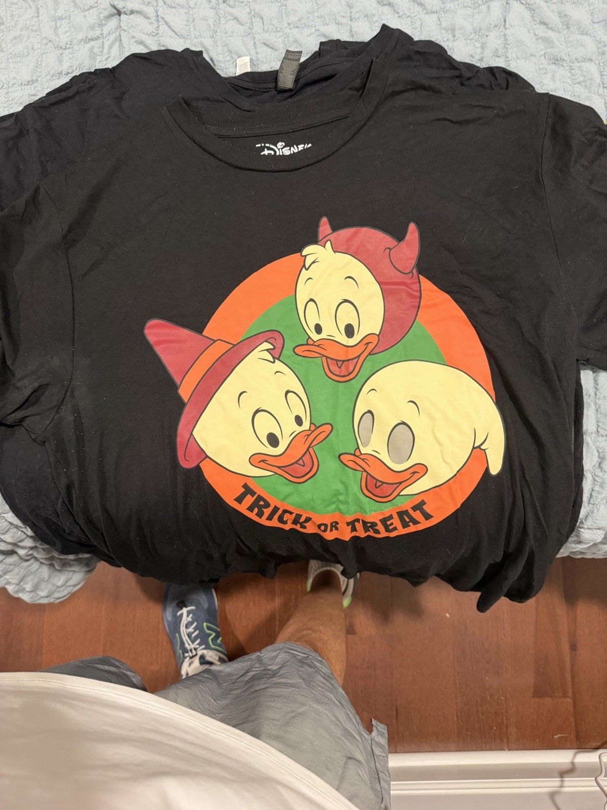 RSVLTS Disney Huey Dewey Louie Trick or Treat Black T-Shirt, Unisex XL