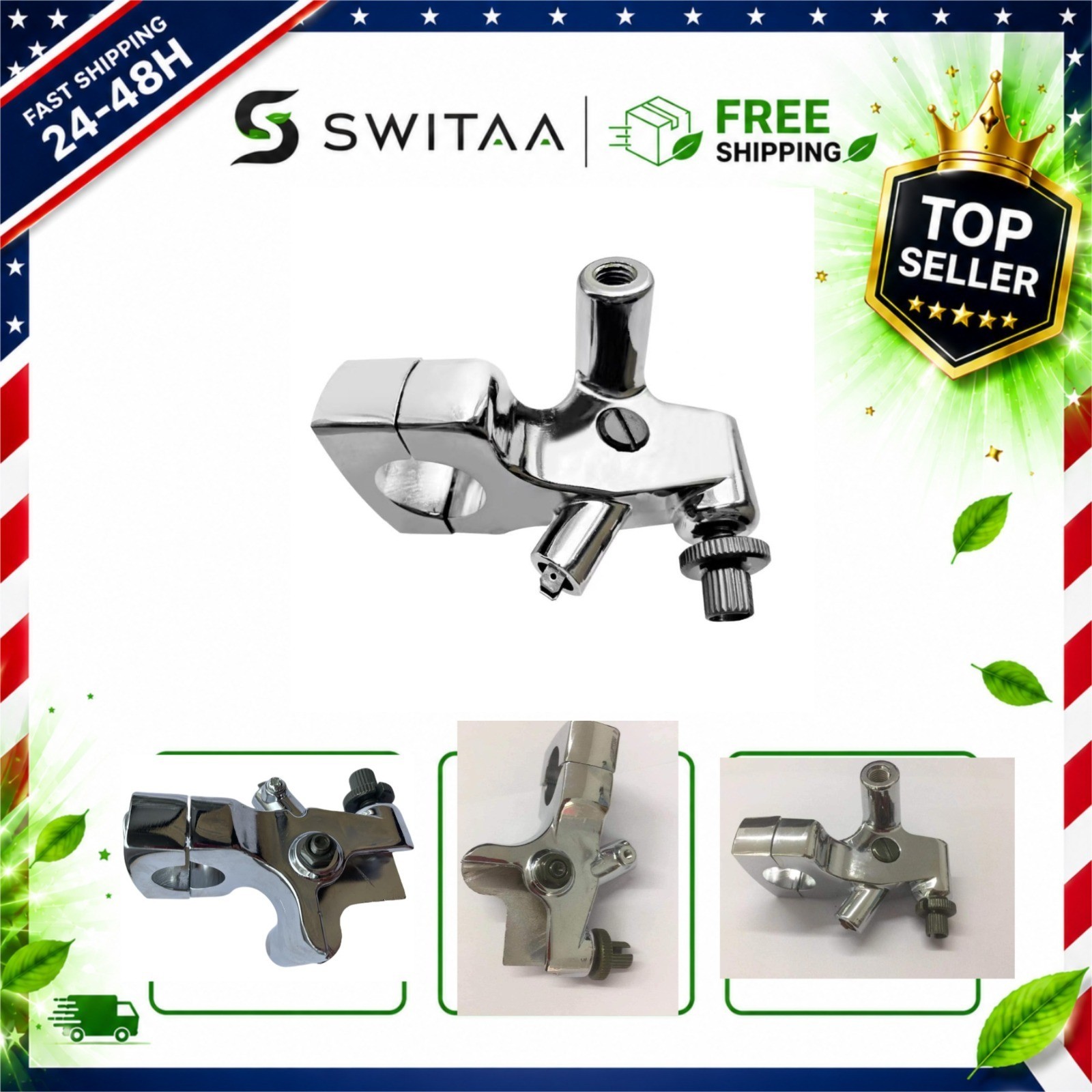 Left Clutch Lever Perch Holder Mirror Base Mount Bracket Fit Honda Shadow VT600 Left Clutch Lever Perch Holder Mirror Base Mount Bracket Fit Honda Shadow VT600