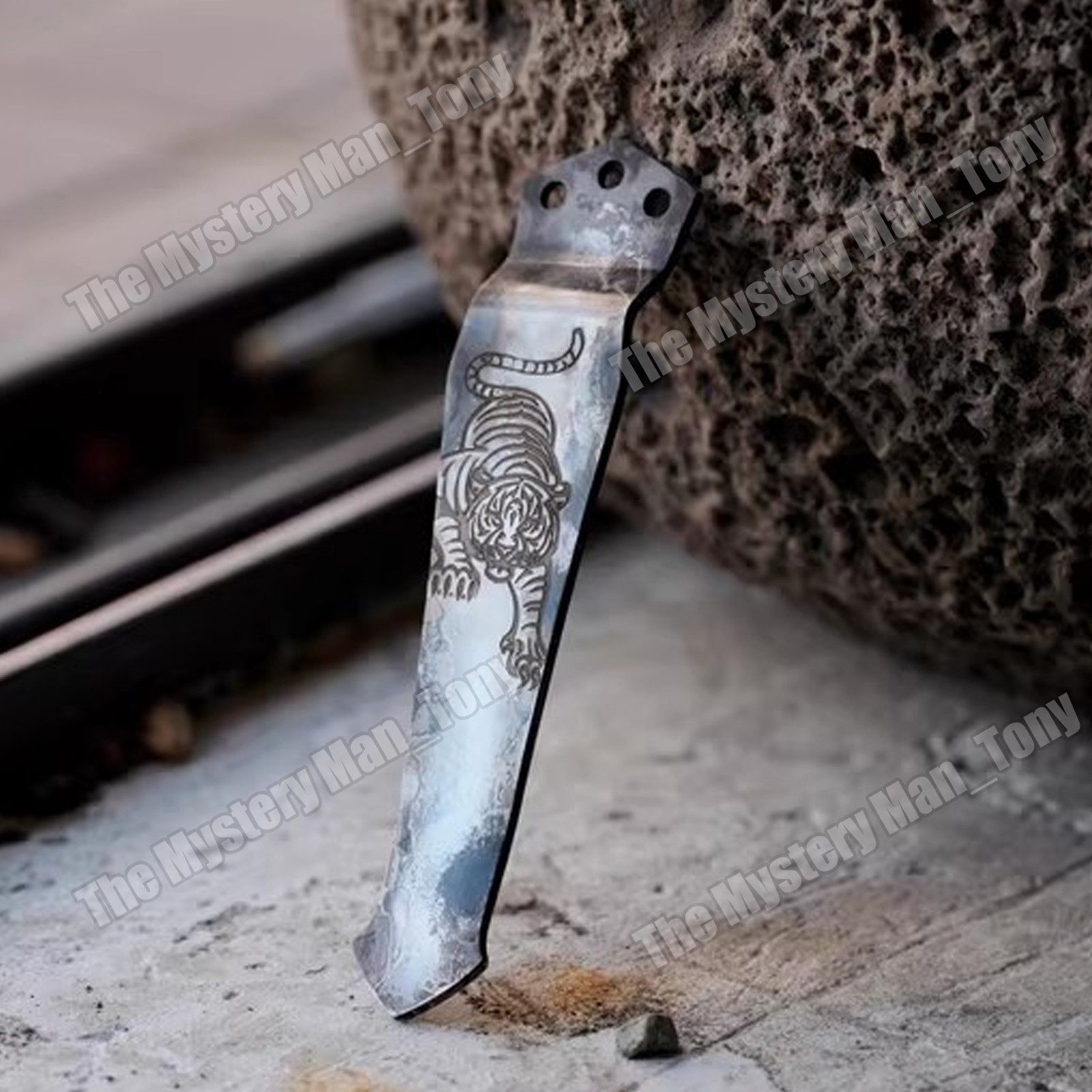1 Pc Custome Made Steel Tiger 3-Hole Pocket Clip for Benchmade Emerson ZT