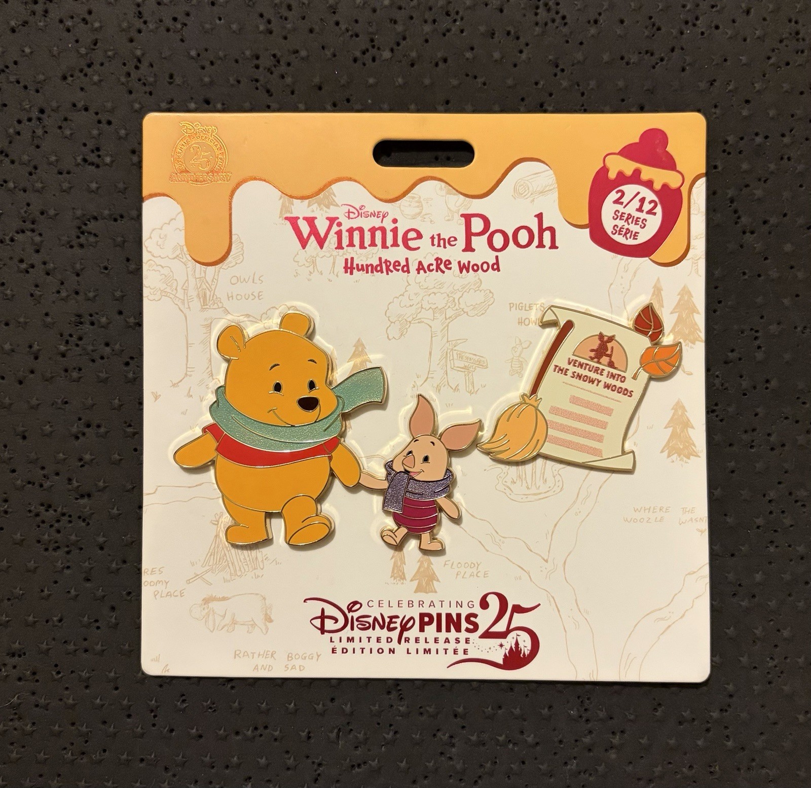 Disney Winnie the Pooh Hundred Acre Wood Piglet Pin Set 2/12 Limited Release