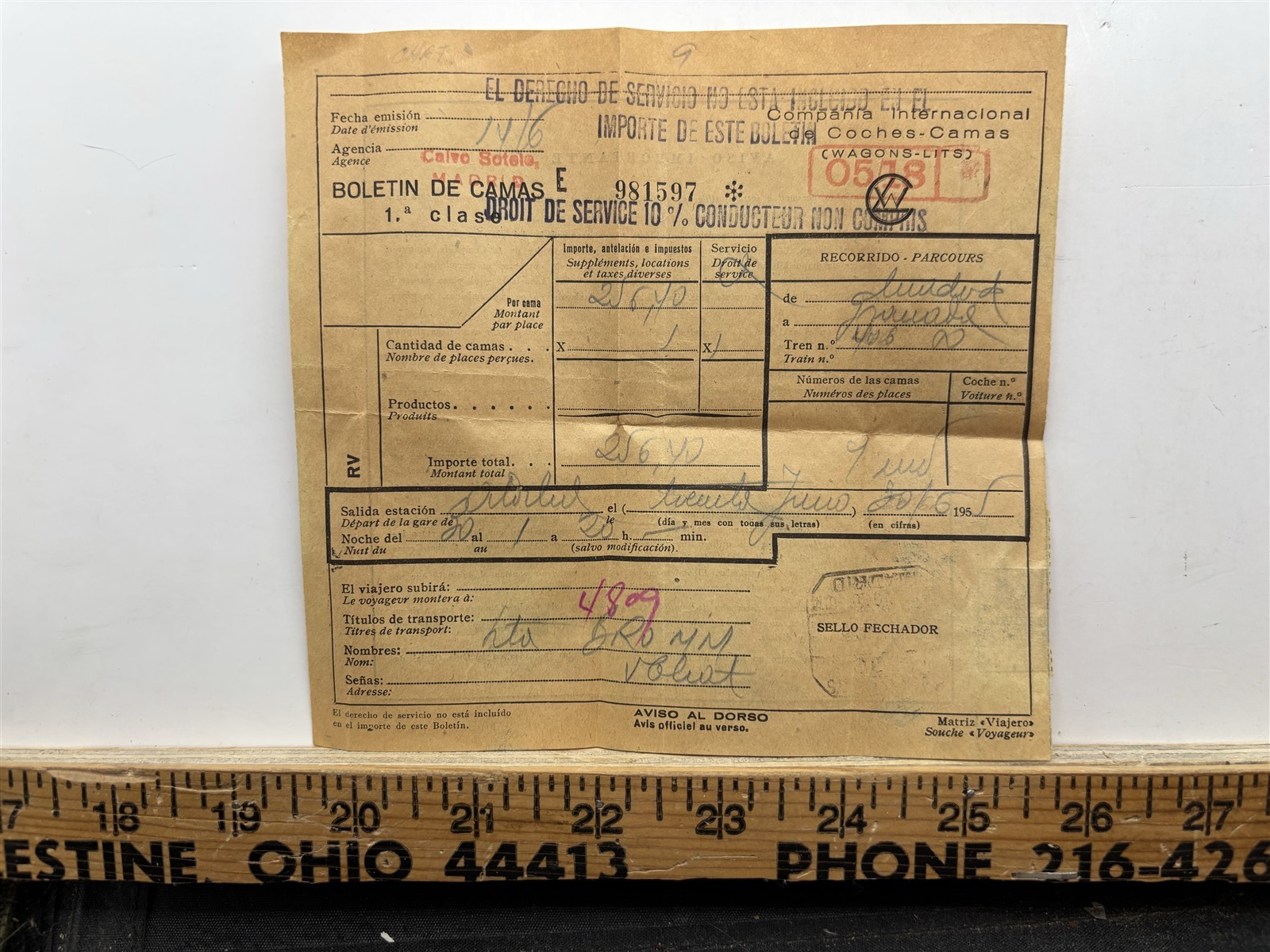 1950s Spain Import Certificate Tax Tariffs Vintage 1950s Spain Import Certificate Tax Tariffs Vintage