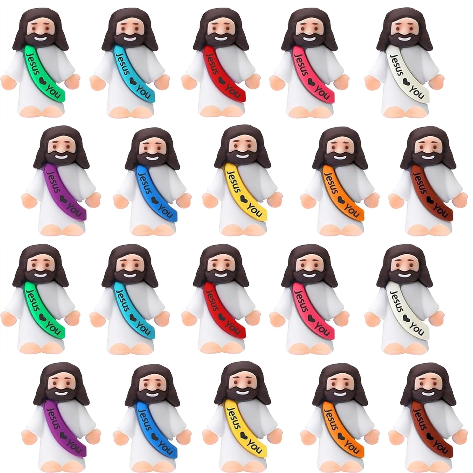 AKFAHOIF 20PCS Little Jesus Figures, Mini Figurines in Bulk, Small, 20 AKFAHOIF 20PCS Little Jesus Figures, Mini Figurines in Bulk, Small, 20