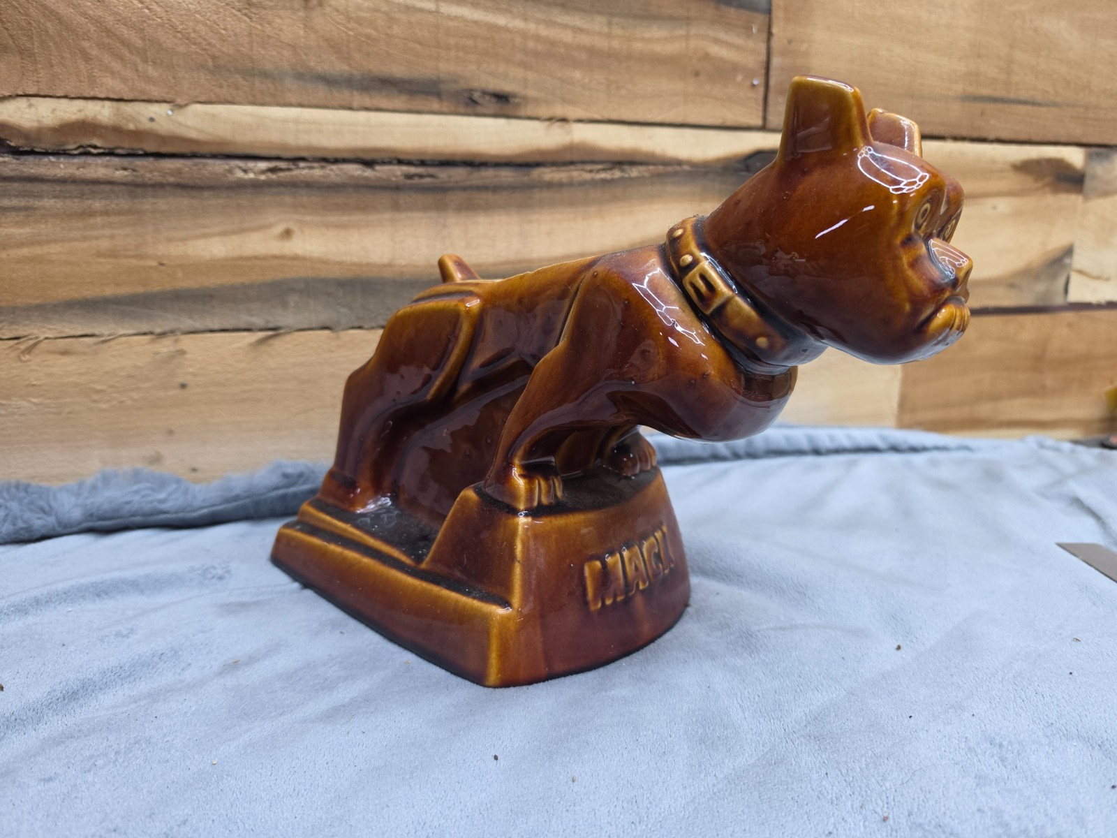 ORIGINAL Vintage Mack Truck Bulldog Ceramic Planter Advertising RARE