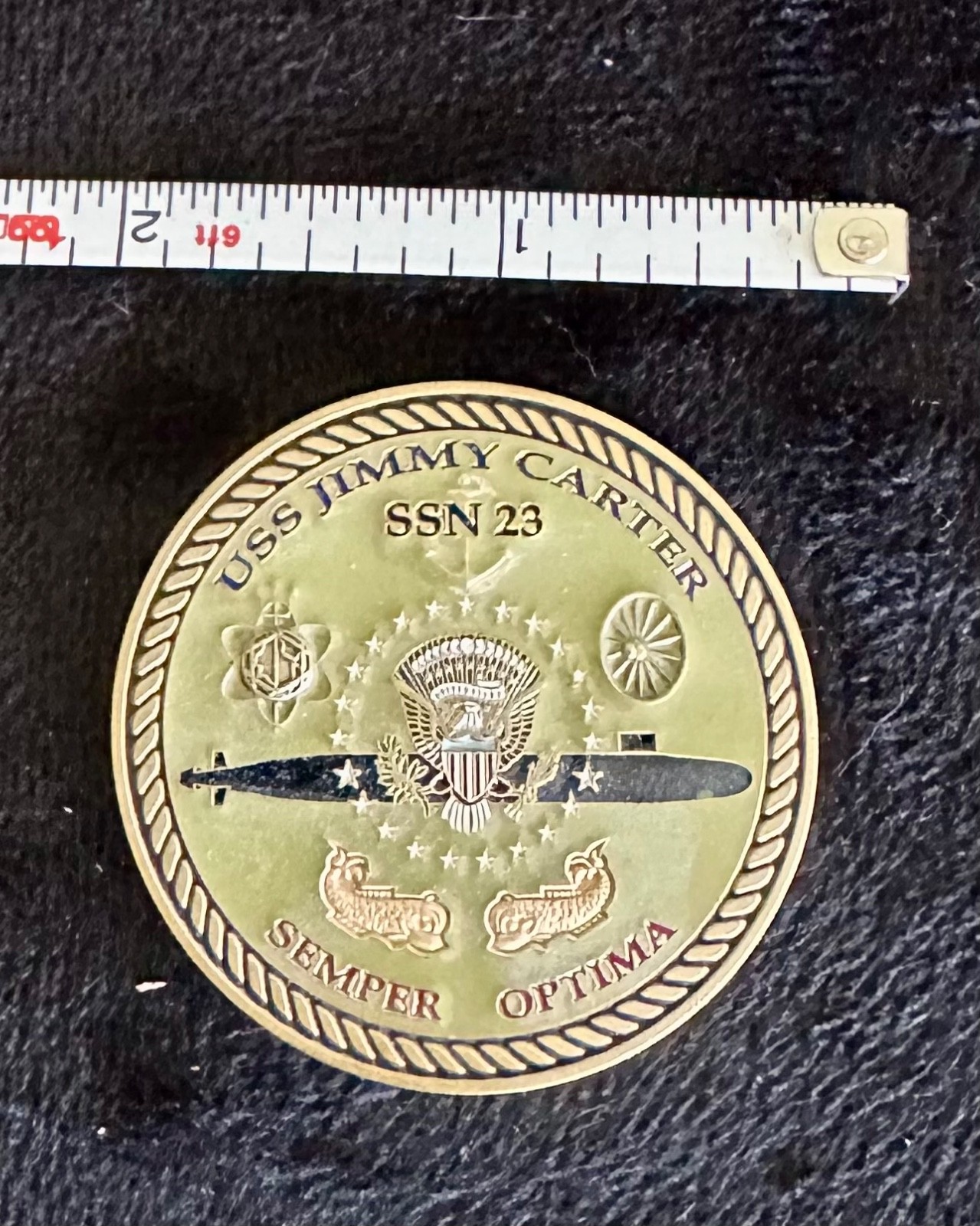 USS Jimmy Carter SSN 23 Navy Challenge Coin *Nice*