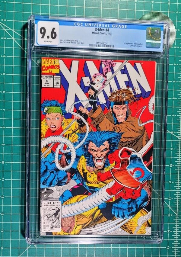 X-Men #4 (1992) NM CGC 9.6 White Pages 1st App Omega Red Jim Lee Art Marvel
