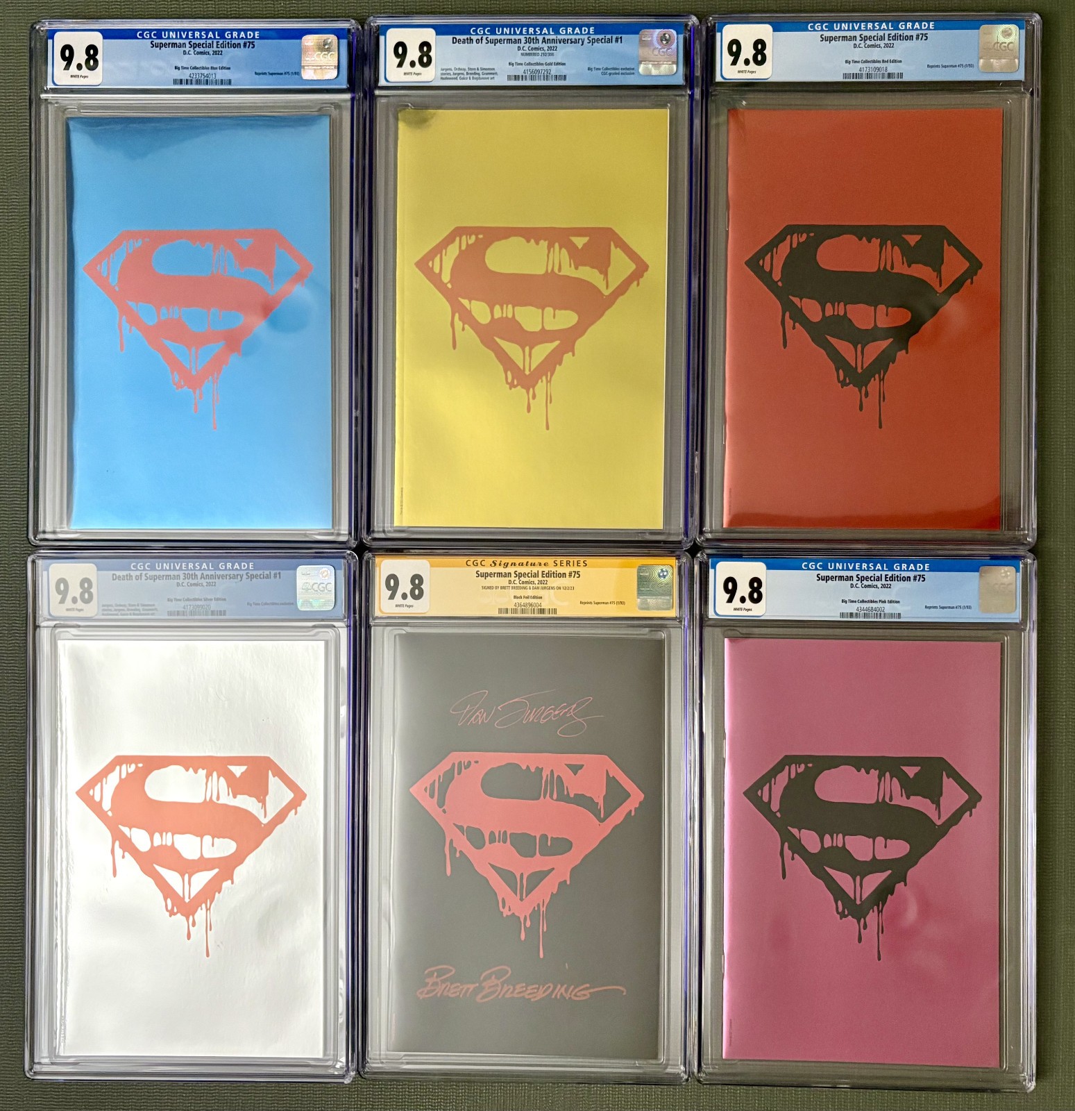 Death of Superman 30th Anniversary #1 & Superman Special Edition #75 Foil Set